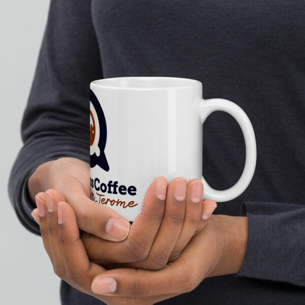 White glossy mug